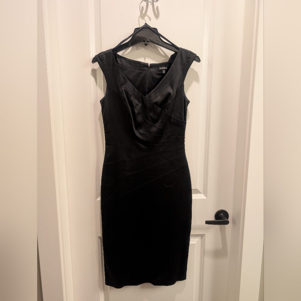 Le Chateau Black Sheath Midi Dress